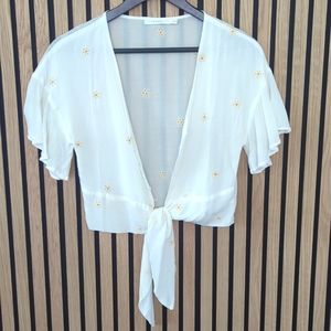 Lush White Crop Top - XS